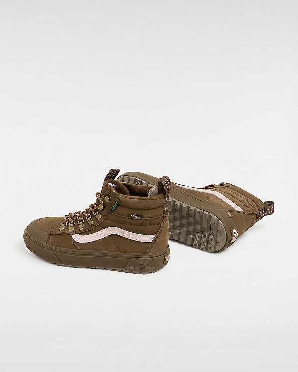 Brown Vans MTE Sk8-Hi Women Waterproof Shoes | VN9641053