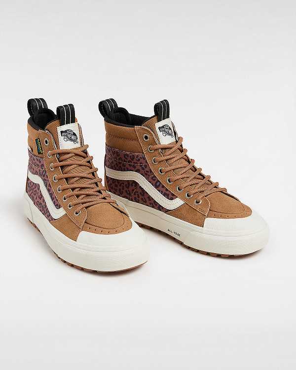 Brown Vans MTE Sk8-Hi Women Waterproof Shoes | VN7031425