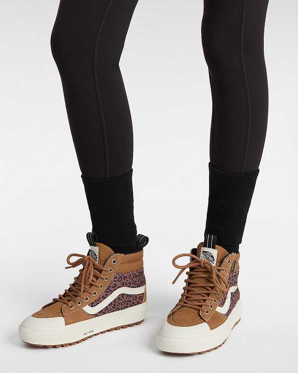 Brown Vans MTE Sk8-Hi Women Waterproof Shoes | VN7031425