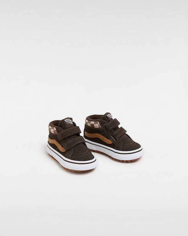 Brown Vans MTE Sk8-Mid Reissue Hook and Loop (1-4 Years) Kids' Sneakers | VN0614783