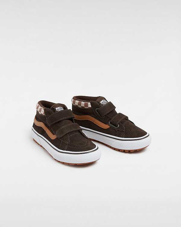 Brown Vans MTE Sk8-Mid Reissue Hook and Loop (4-8 years) Kids' Sneakers | VN4391602