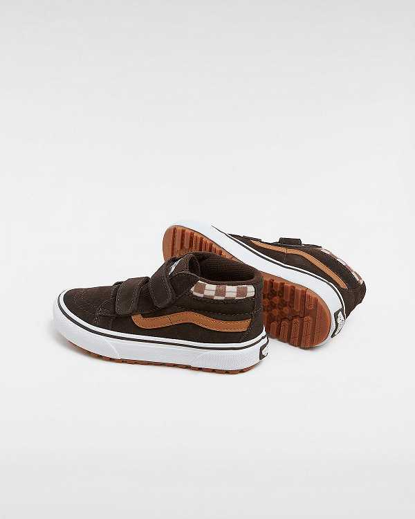 Brown Vans MTE Sk8-Mid Reissue Hook and Loop (4-8 years) Kids' Sneakers | VN4391602