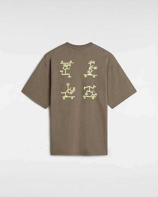 Brown Vans Nimi Sk8 Loose Men T Shirts | VN1286709