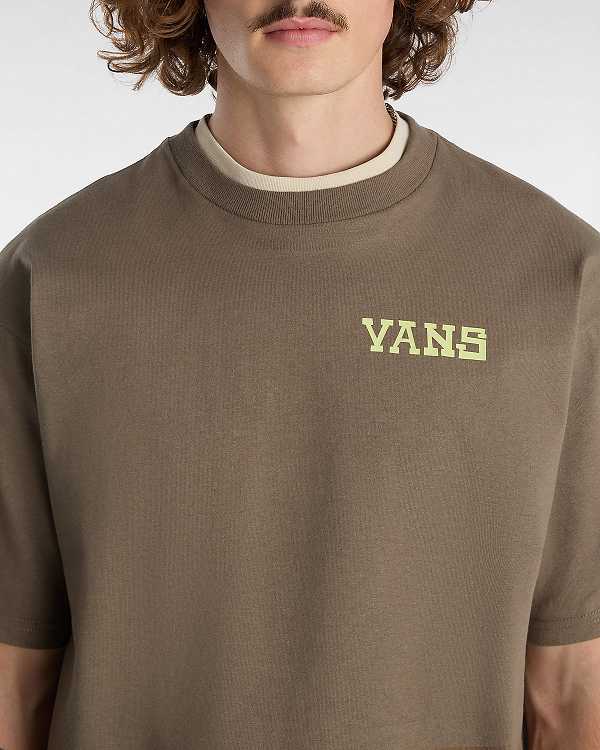 Brown Vans Nimi Sk8 Loose Men T Shirts | VN1286709