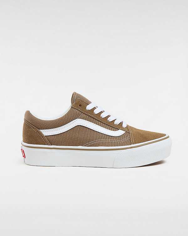 Brown Vans Old Skool Women Platform Shoes | VN7583642