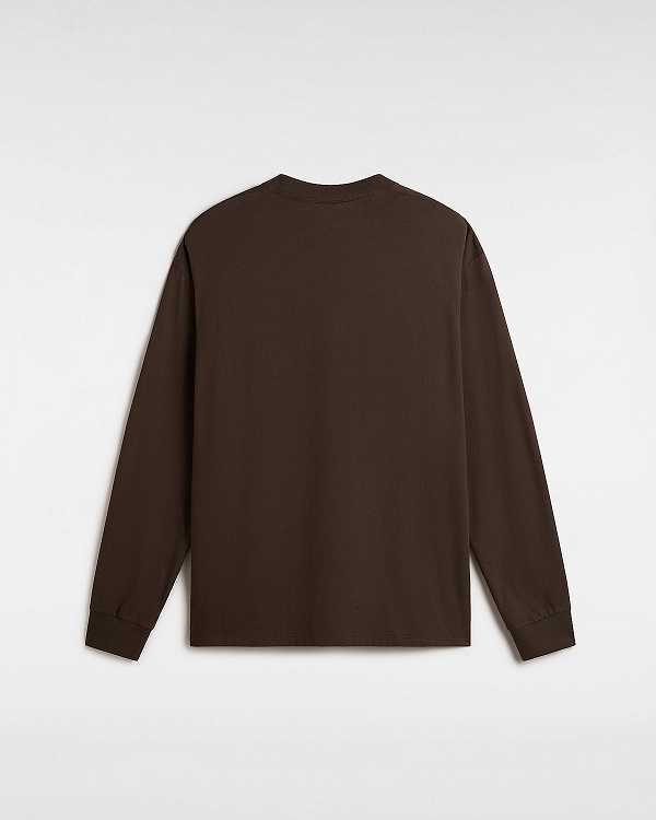 Brown Vans Original Standards Long Sleeve Men T Shirts | VN1074952