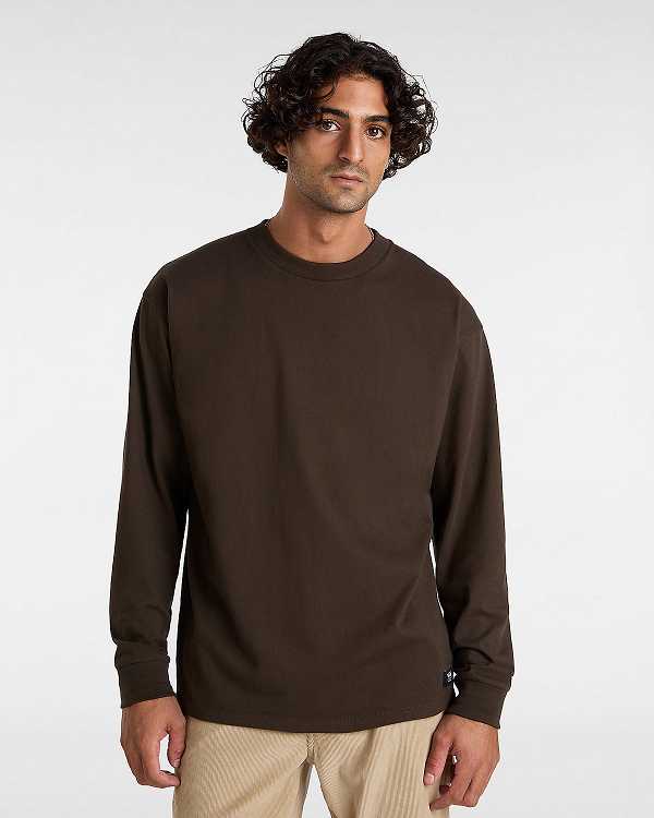 Brown Vans Original Standards Long Sleeve Men T Shirts | VN1074952