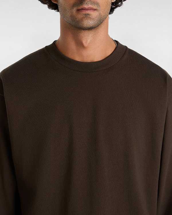 Brown Vans Original Standards Long Sleeve Men T Shirts | VN1074952