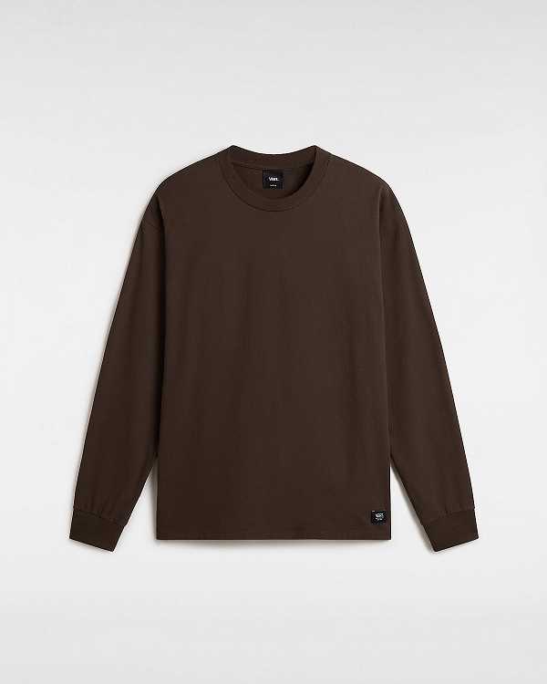 Brown Vans Original Standards Long Sleeve Men T Shirts | VN1074952