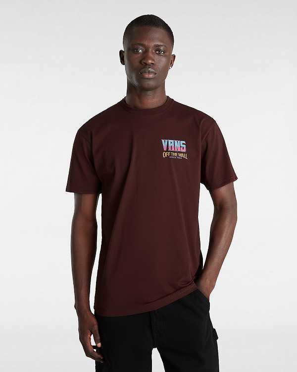 Brown Vans Palm Cheers Classic Men T Shirts | VN1956304