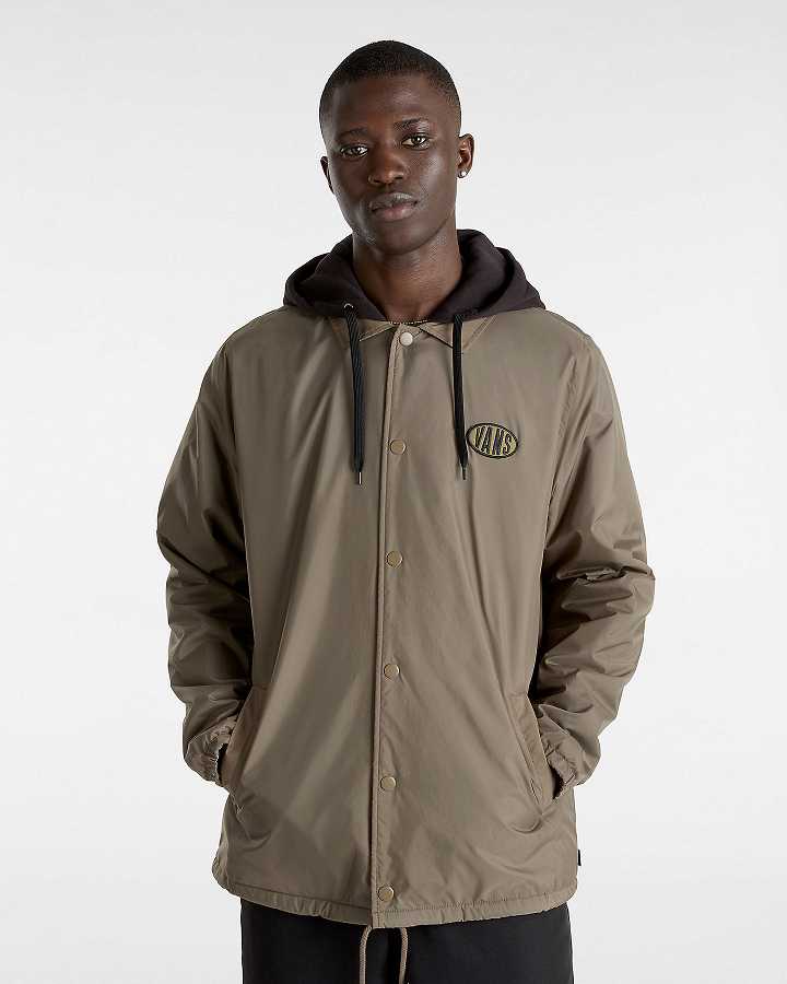 Brown Vans Riley Coaches Men Jacket | VN8514976