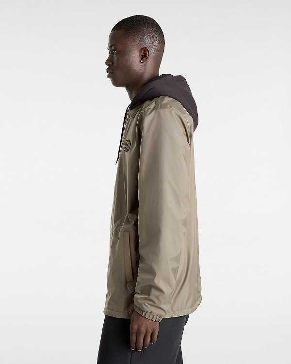 Brown Vans Riley Coaches Men Jacket | VN8514976