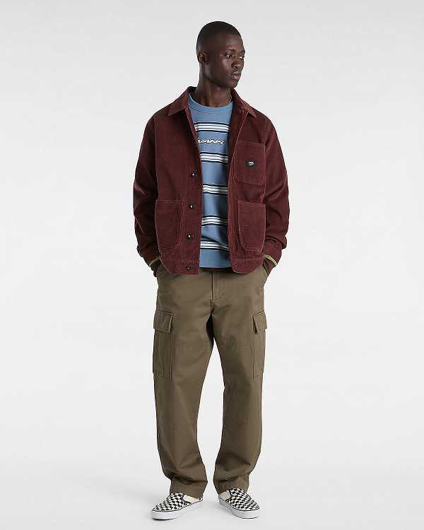 Brown Vans Service Cargo Loose Tapered Men Pants | VN4395216