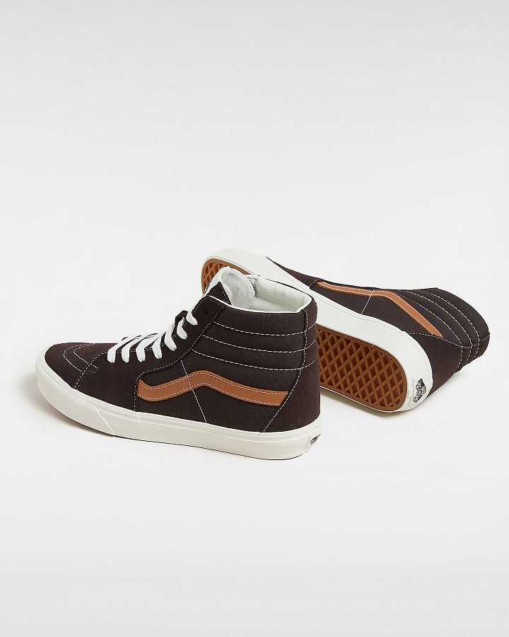 Brown Vans Sk8-Hi Men Skate Shoes | VN4037658