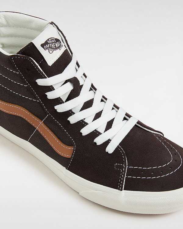 Brown Vans Sk8-Hi Men Skate Shoes | VN4037658