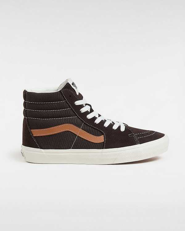 Brown Vans Sk8-Hi Men Skate Shoes | VN4037658