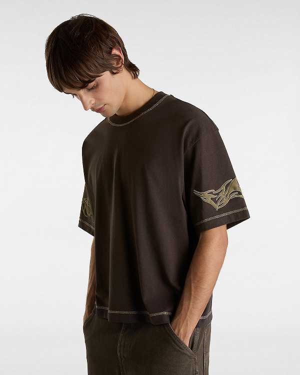 Brown Vans Skate Mike Gigliotti Tribal Men T Shirts | VN0564283