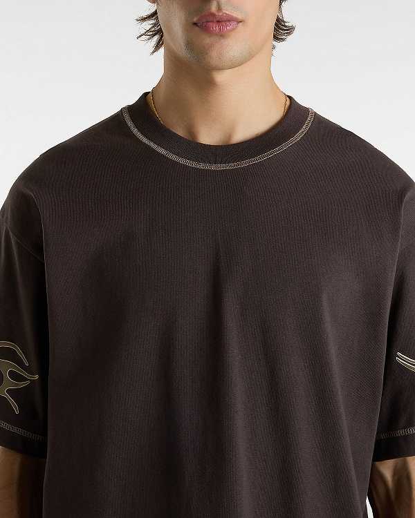 Brown Vans Skate Mike Gigliotti Tribal Men T Shirts | VN0564283