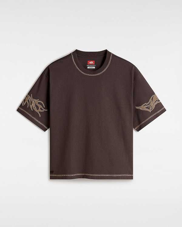 Brown Vans Skate Mike Gigliotti Tribal Men T Shirts | VN0564283