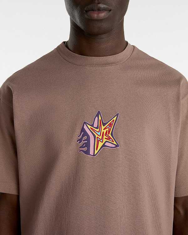 Brown Vans Skate Star Men T Shirts | VN4365072