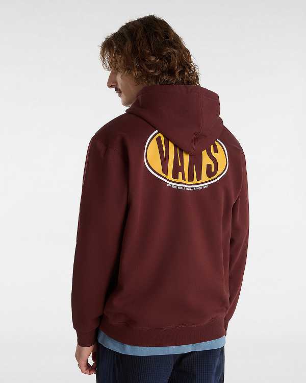 Brown Vans Spray On Loose Men Hoodie | VN1683904