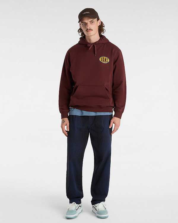 Brown Vans Spray On Loose Men Hoodie | VN1683904