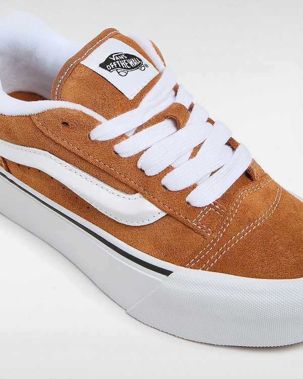 Brown / Orange Vans Knu Stack Women Sneakers | VN0627395