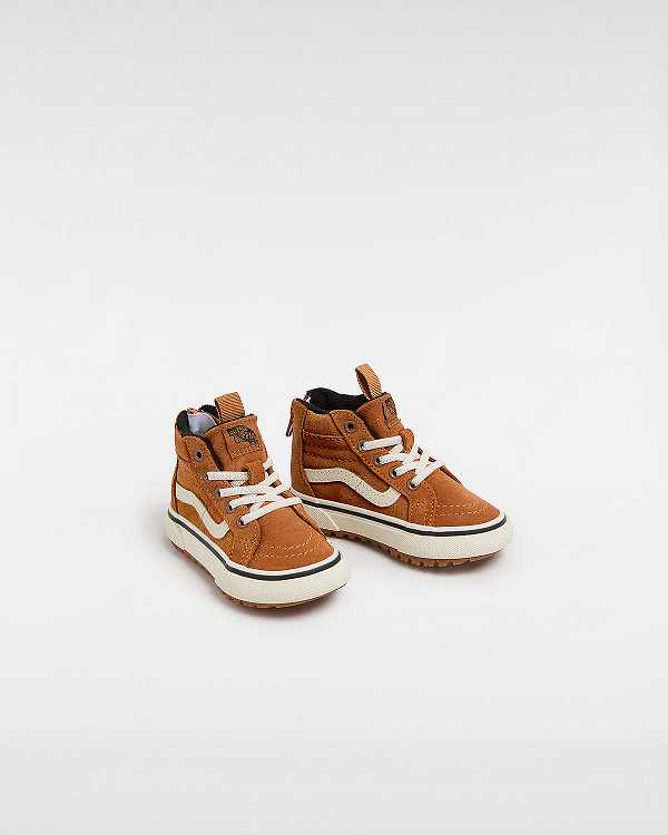 Brown / Orange Vans MTE Sk8-Hi (1-4 Years) Kids' Sneakers | VN6813540