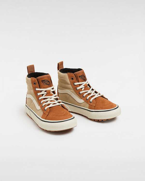 Brown / Orange Vans MTE Sk8-Hi (4-8 Years) Kids' Sneakers | VN0327481