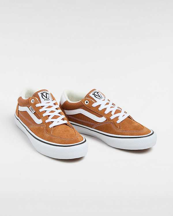 Brown / Orange Vans Rowan Men Skate Shoes | VN2813705