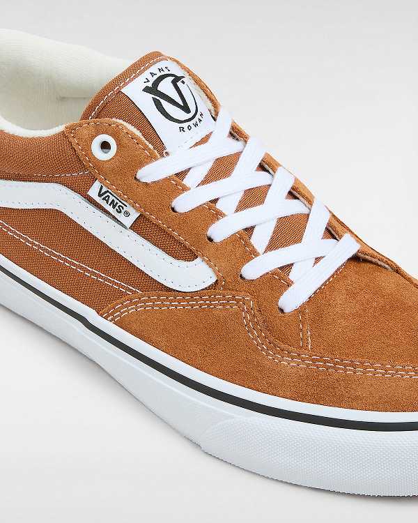 Brown / Orange Vans Rowan Men Skate Shoes | VN2813705