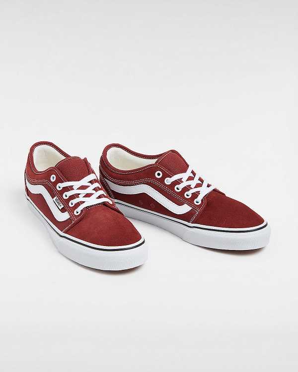 Burgundy Vans Chukka Low Sidestripe Men Skate Shoes | VN8216790