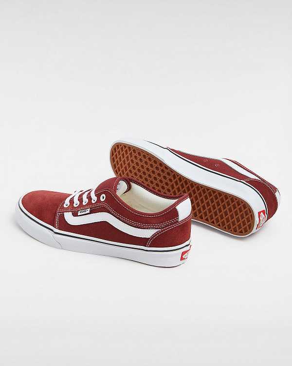 Burgundy Vans Chukka Low Sidestripe Men Skate Shoes | VN8216790