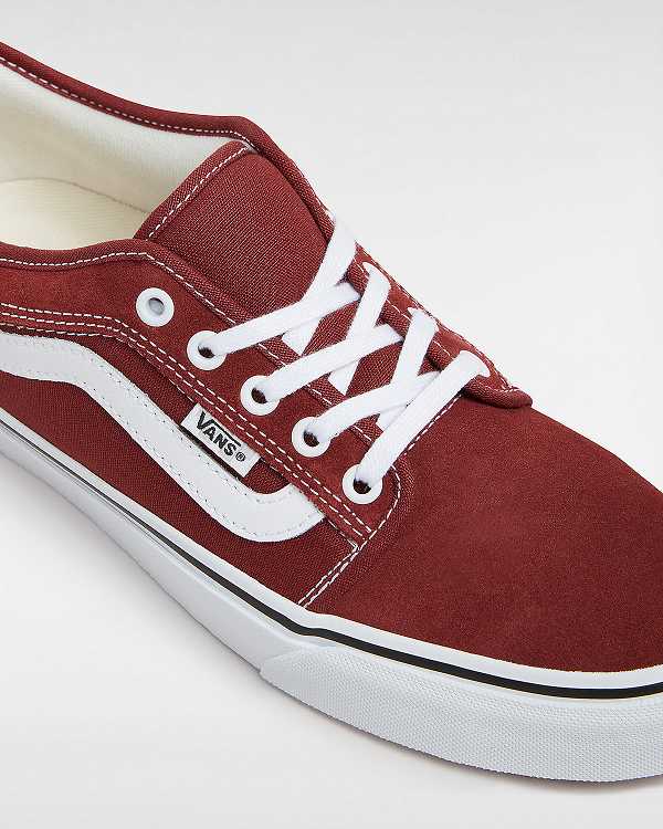 Burgundy Vans Chukka Low Sidestripe Men Skate Shoes | VN8216790