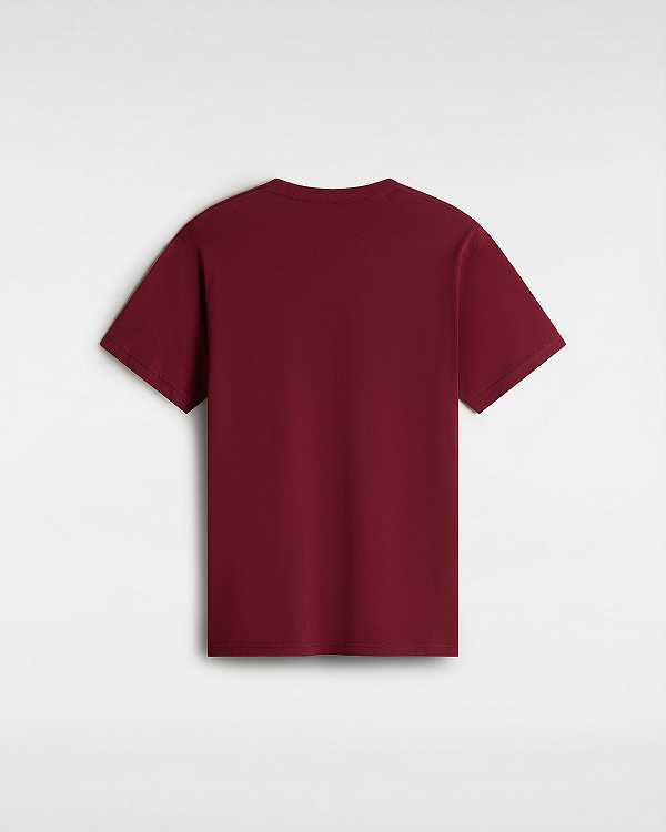 Burgundy Vans Classic Men T Shirts | VN5032817