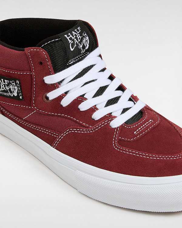 Burgundy Vans Half Cab Men Skate Shoes | VN7280549