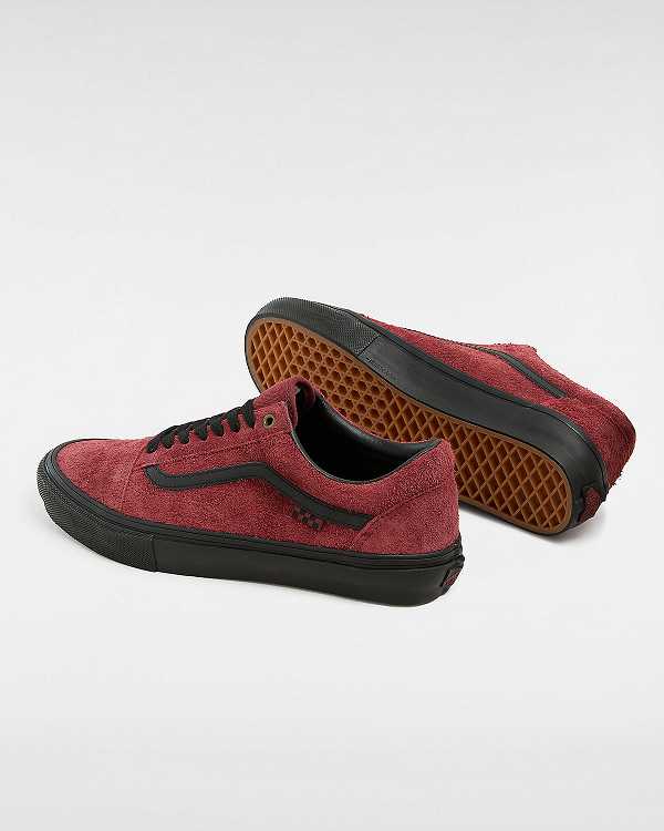 Burgundy Vans Old Skool Hairy Suede Men Skate Shoes | VN5942367