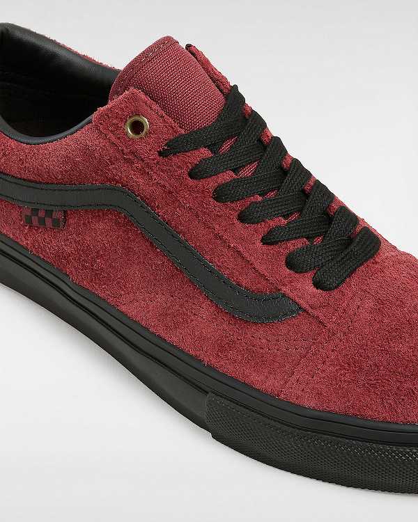 Burgundy Vans Old Skool Hairy Suede Men Skate Shoes | VN5942367