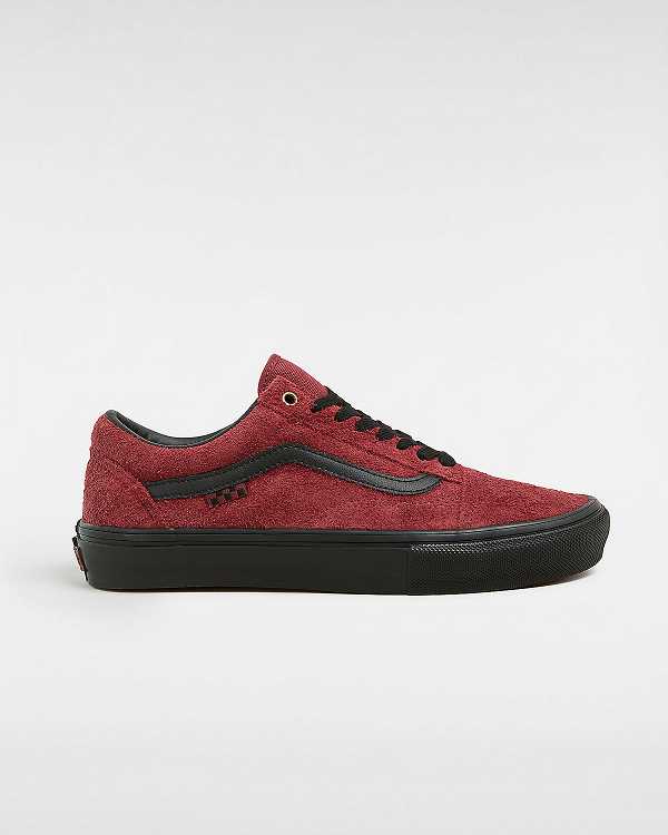 Burgundy Vans Old Skool Hairy Suede Men Skate Shoes | VN5942367