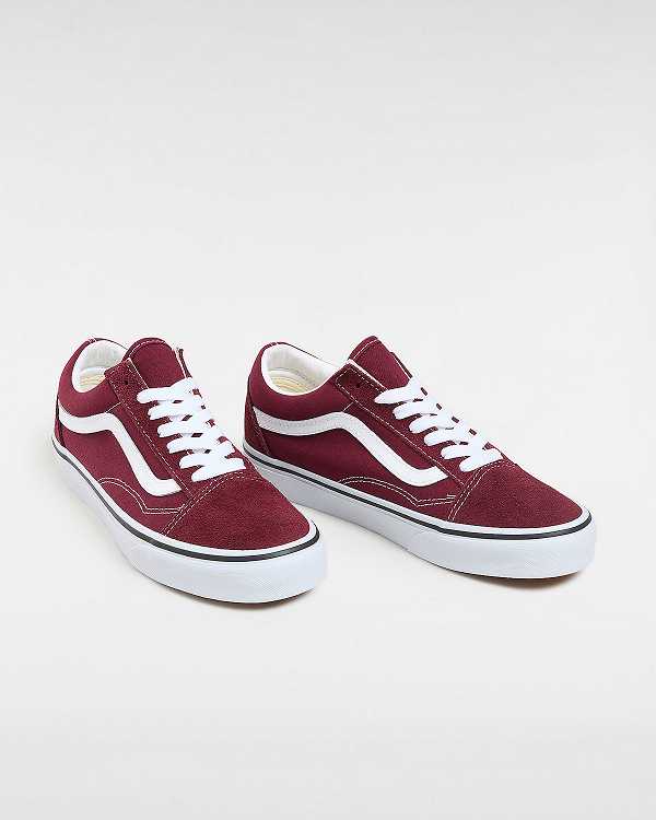 Burgundy Vans Old Skool Men Sneakers | VN6587324