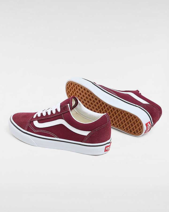 Burgundy Vans Old Skool Men Sneakers | VN6587324