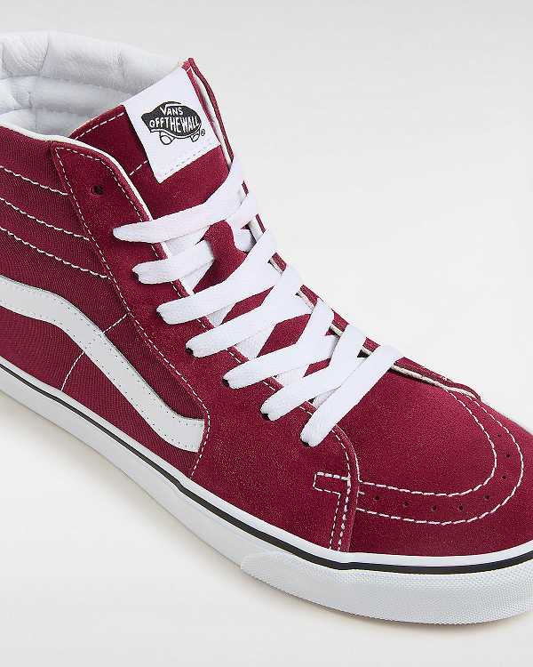 Burgundy Vans Sk8-Hi Men Skate Shoes | VN9075142