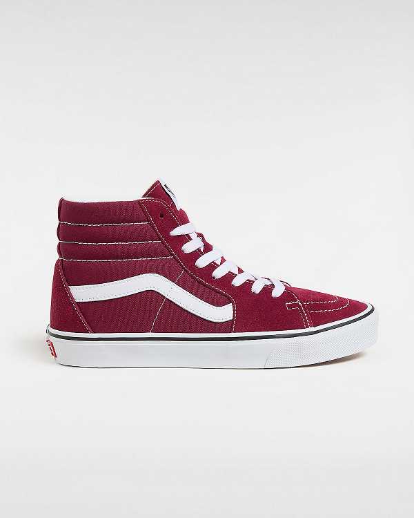 Burgundy Vans Sk8-Hi Men Skate Shoes | VN9075142