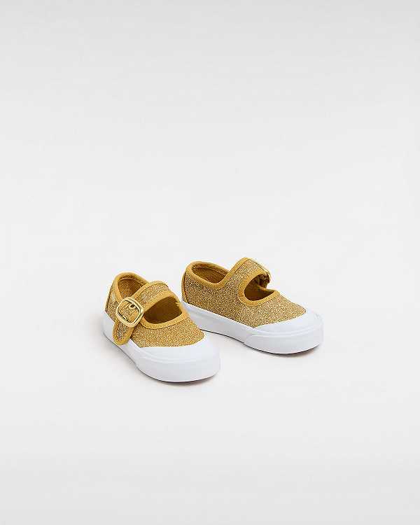 Gold Vans Glitter (1-4 Years) Kids' Mary Janes | VN3764501