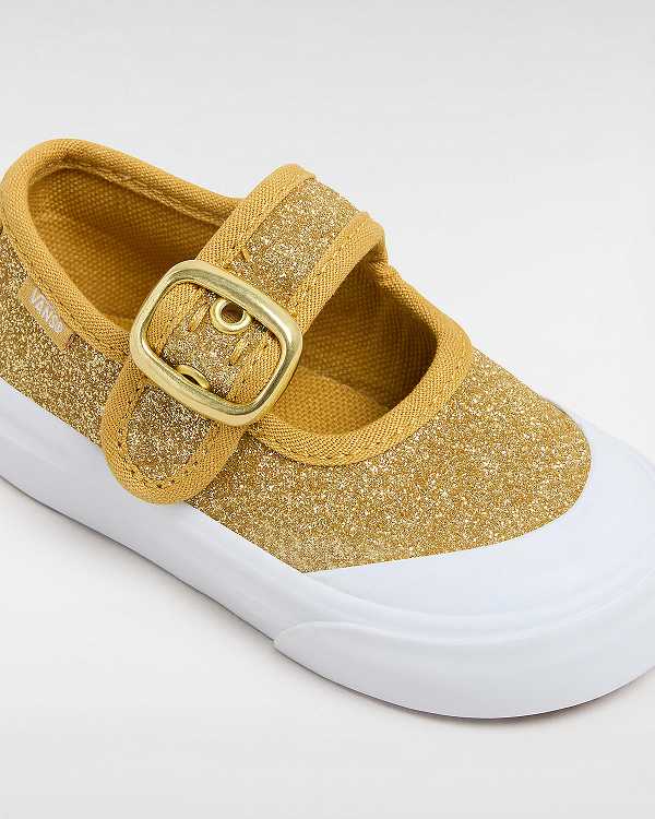 Gold Vans Glitter (1-4 Years) Kids' Mary Janes | VN3764501