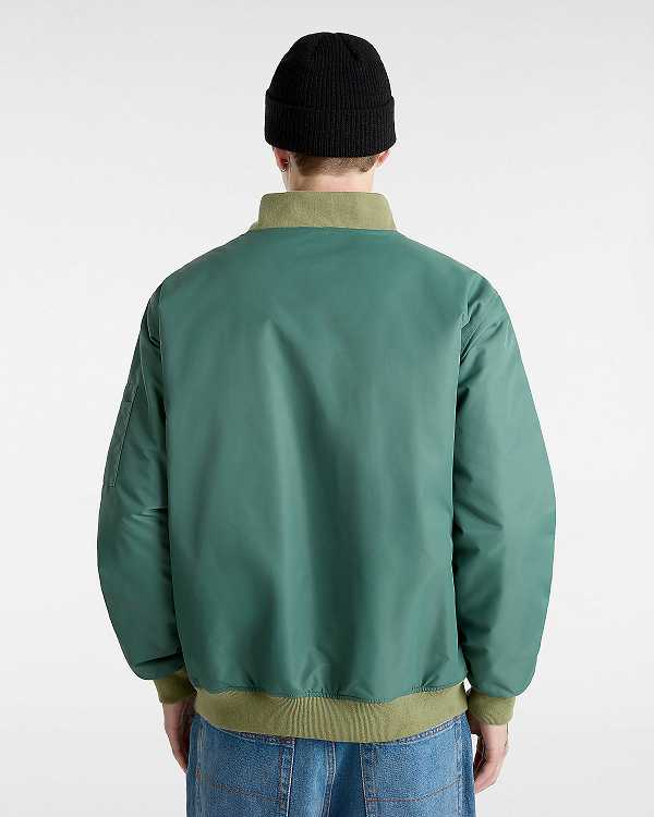 Green Vans Copley Men Bomber Jackets | VN0213685