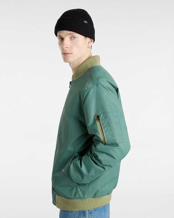 Green Vans Copley Men Bomber Jackets | VN0213685