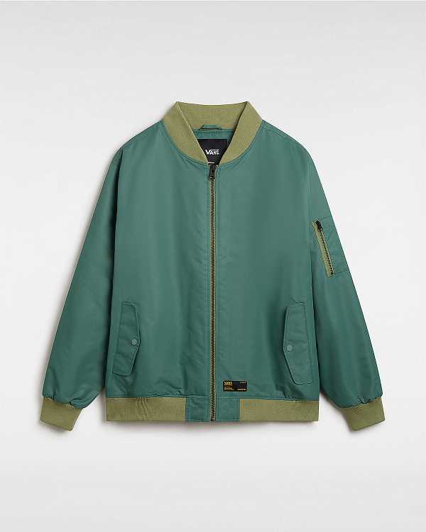 Green Vans Copley Men Bomber Jackets | VN0213685