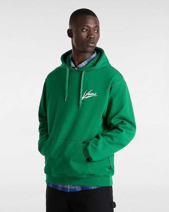 Green Vans Dettori Loose Men Hoodie | VN3801724