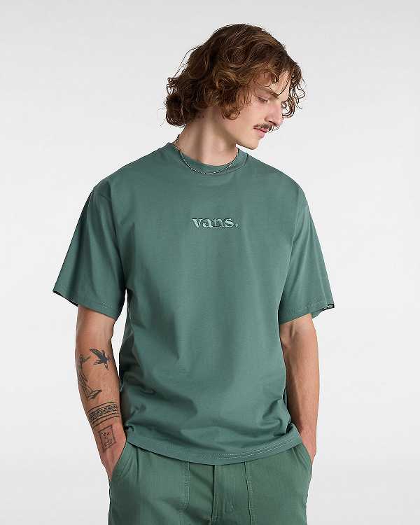 Green Vans Essential Loose Men T Shirts | VN6792184